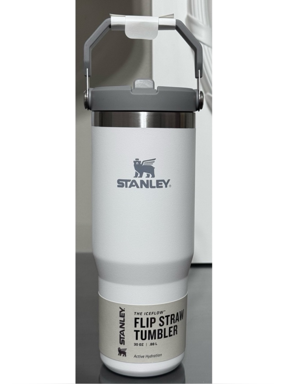 Stanley Ice Flow Flip Straw Tumbler 30oz, POLAR WHITE - Picture 1 of 4